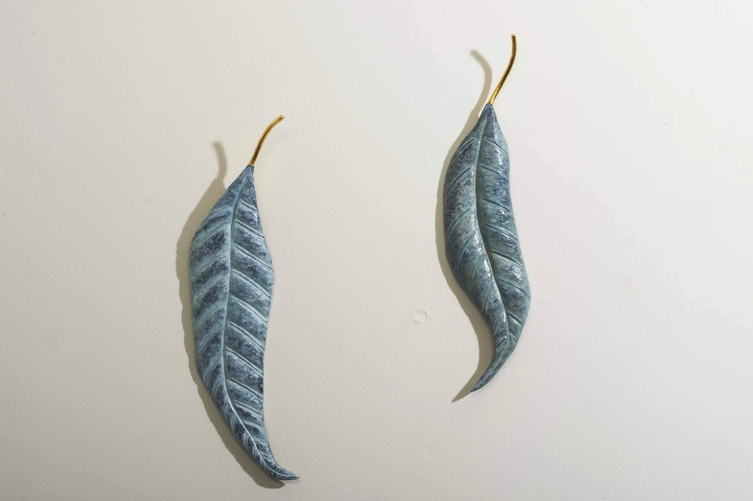 Ash Leaves. Patinated and Gilded Repousse Copper..jpg