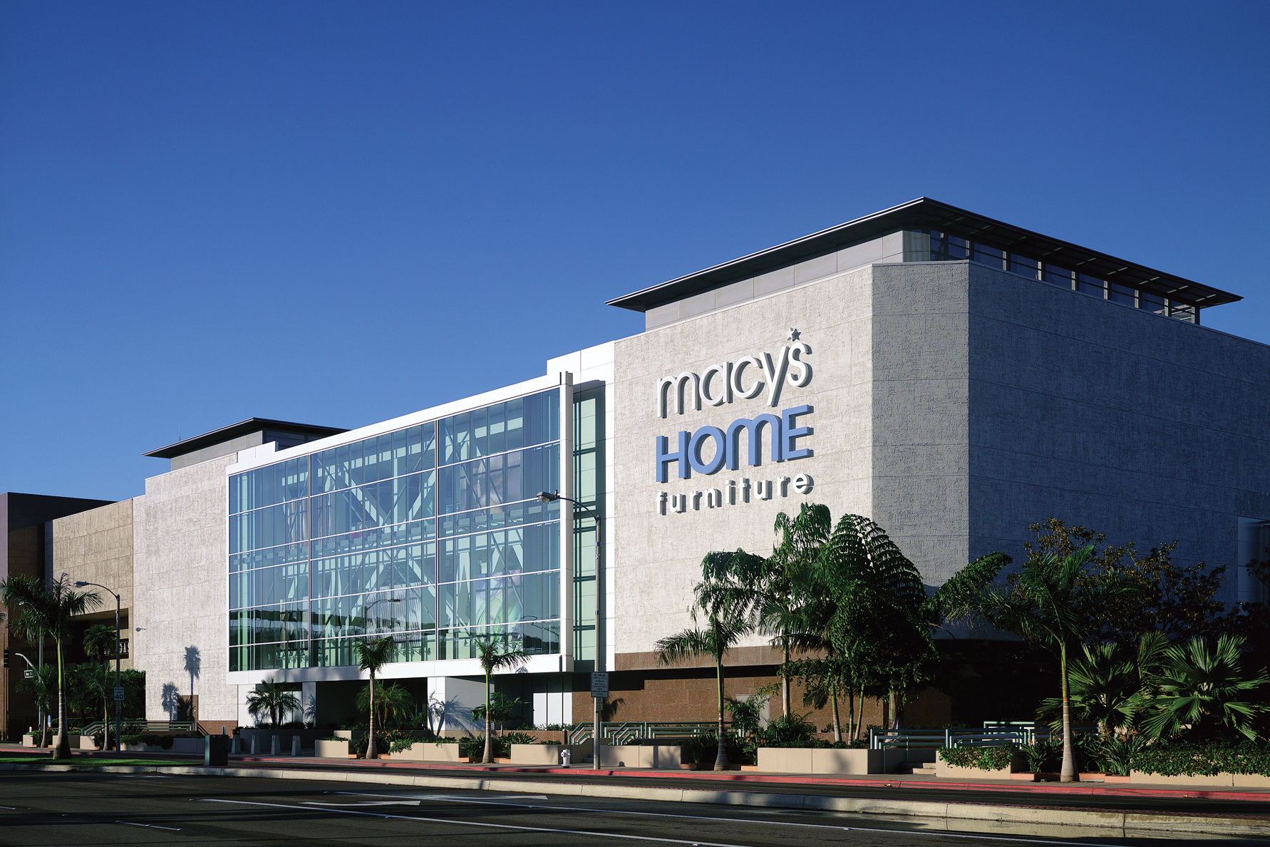 Macy's South Coast Plaza - The contemporary renovation of the Home Store includes a facade upgrade, and a remodel of all three levels.