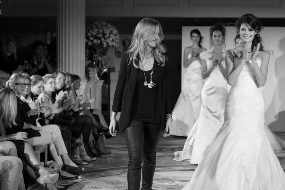 Couture Designer Britta Kjerkegaard on the Catwalk at her Bridal Fashion Show Savoy Hotel