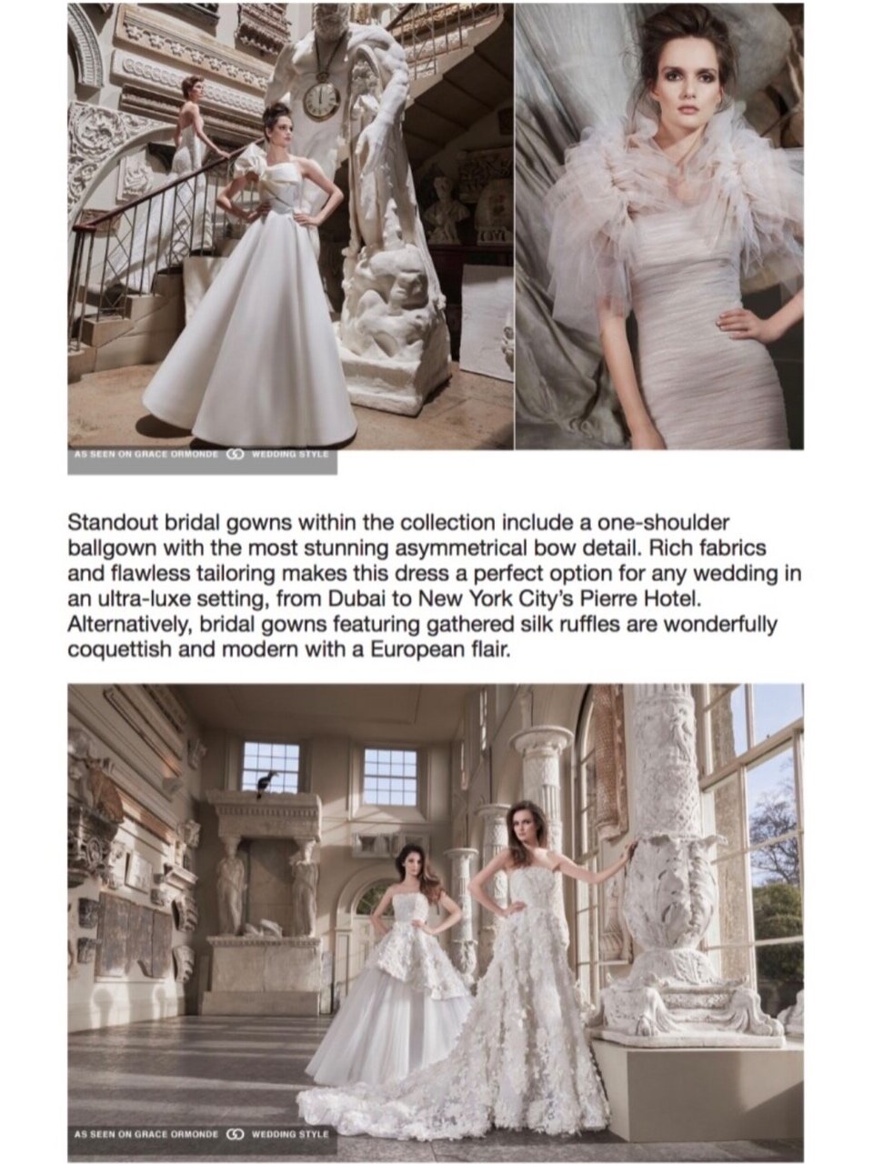 Our Luxury Wedding Dresses as featured in Vogue, Tatler, Harper's ...