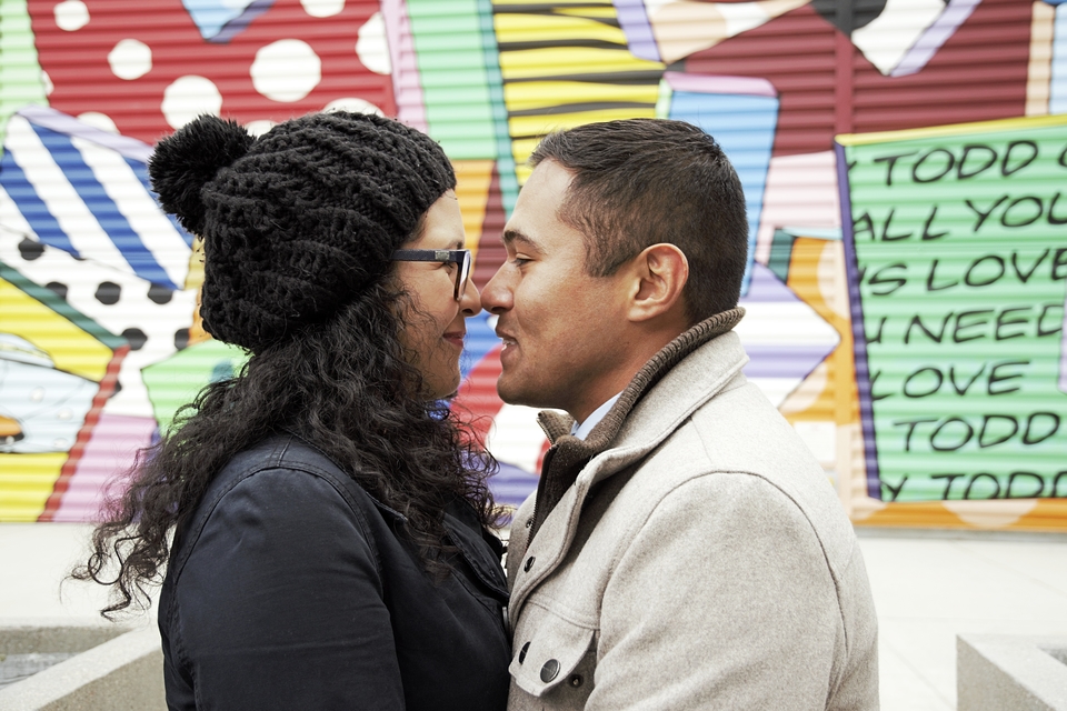 Winter Engagement Photographer, Brookfield Mall, DUMBO, New York