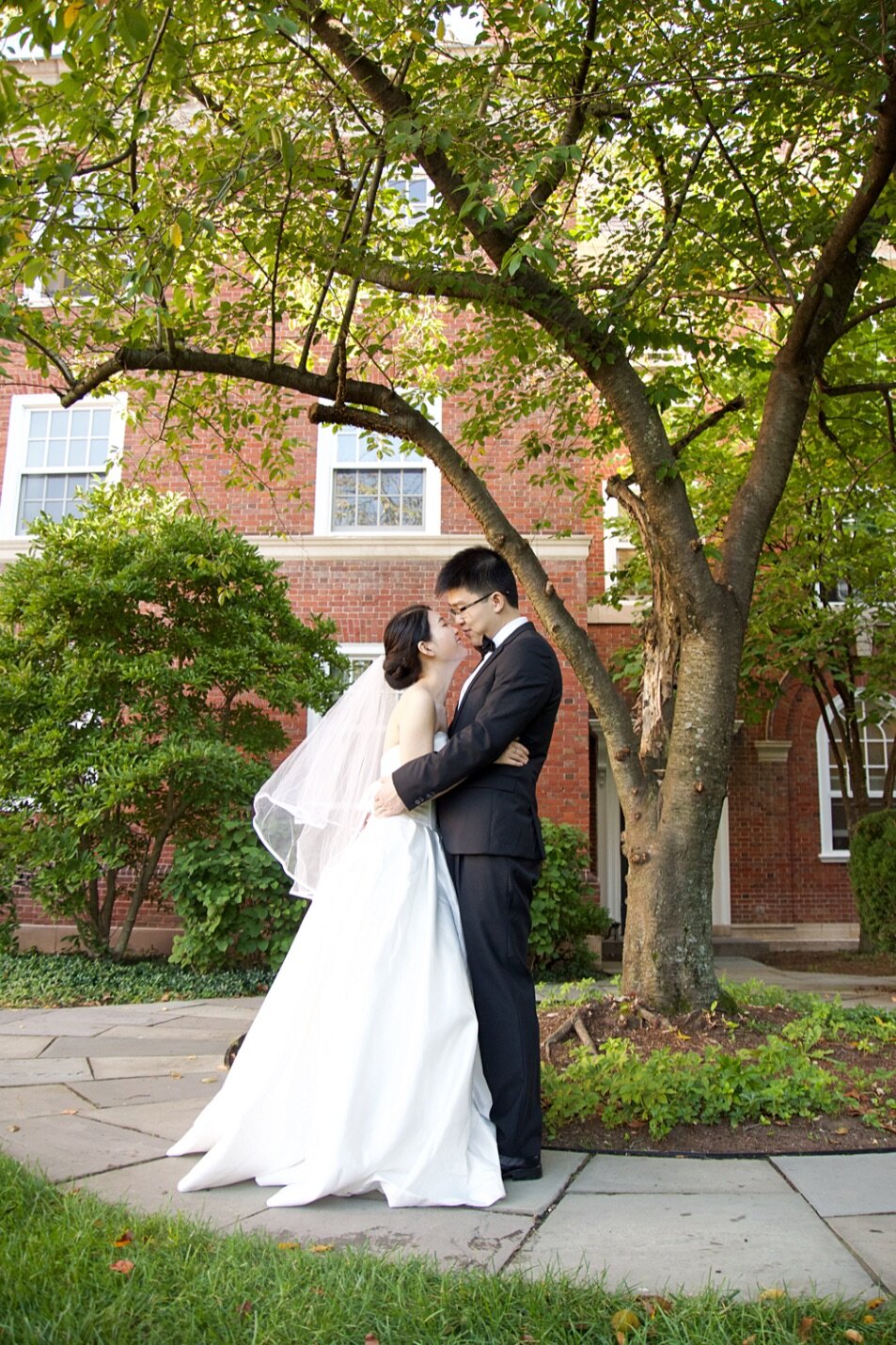 Yale University Bride and Groom Wedding portrait photographer 