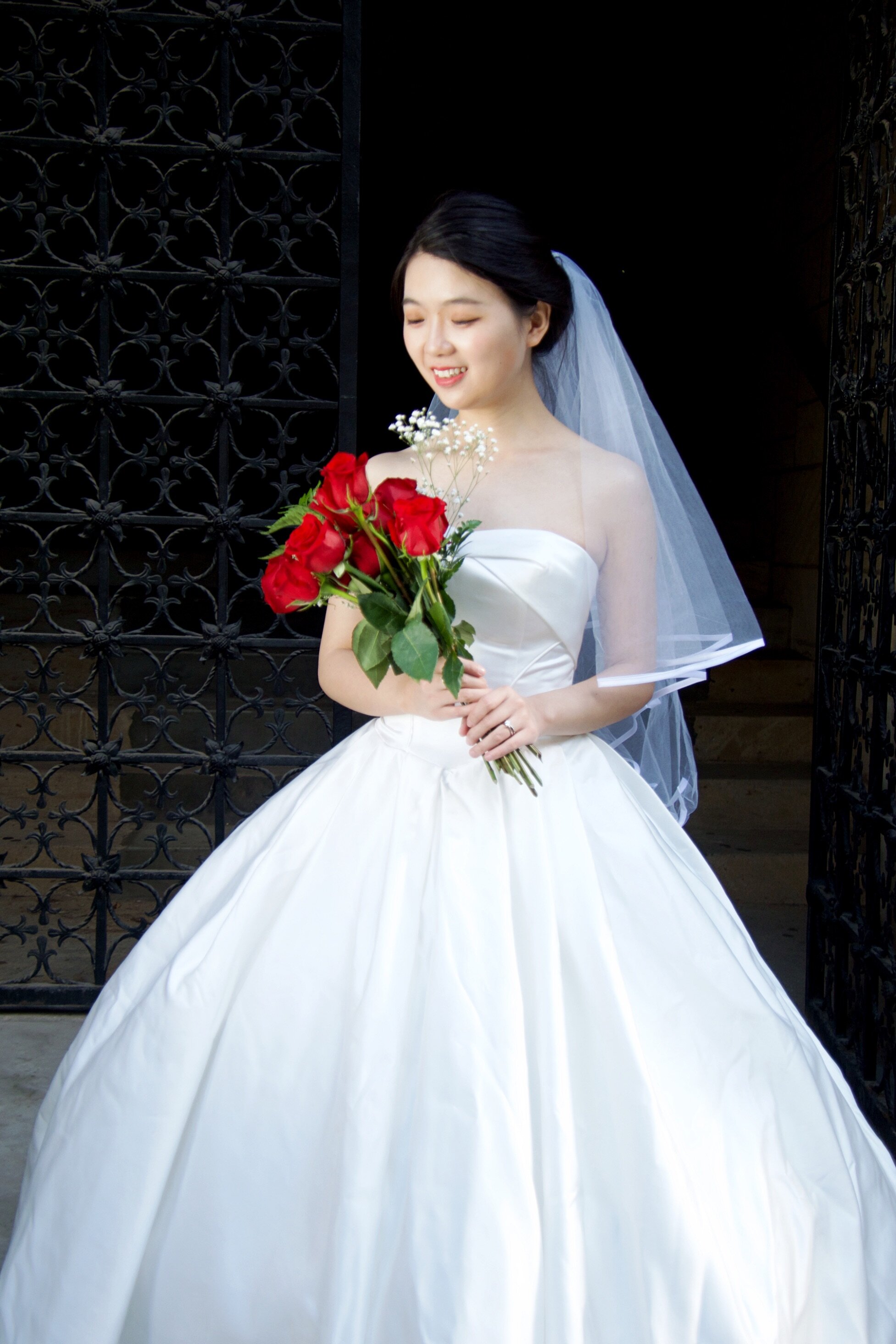  Yale University Bride and Groom Wedding portrait photographer 