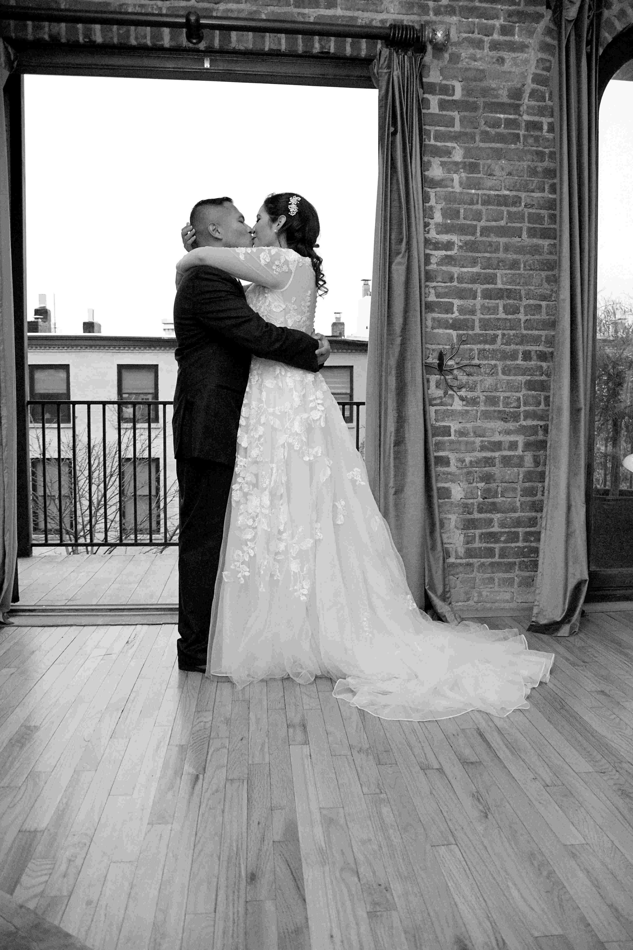  bride and groom first look wedding photography brooklyn new york 