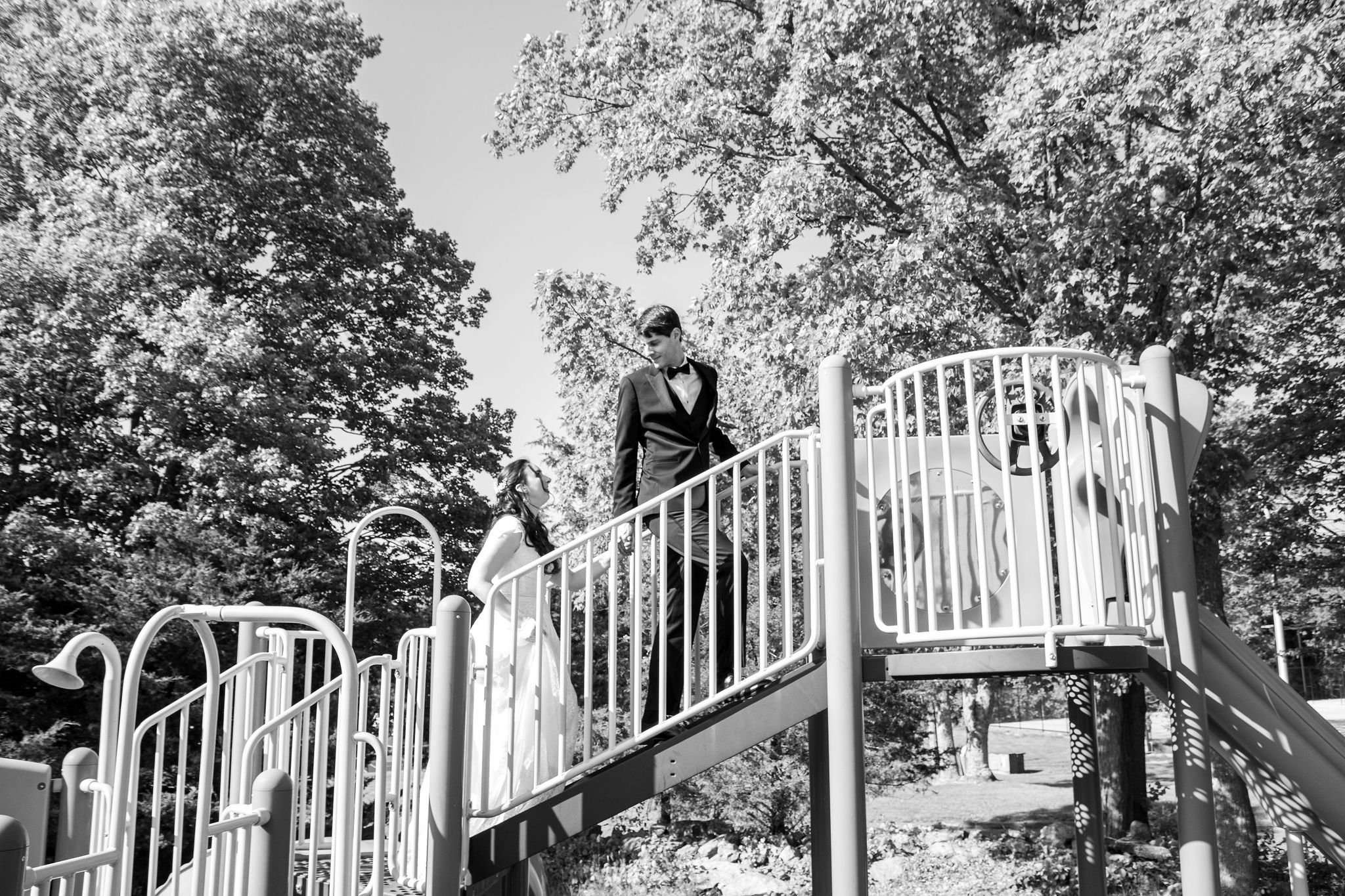 Bride and Groom playground potraits