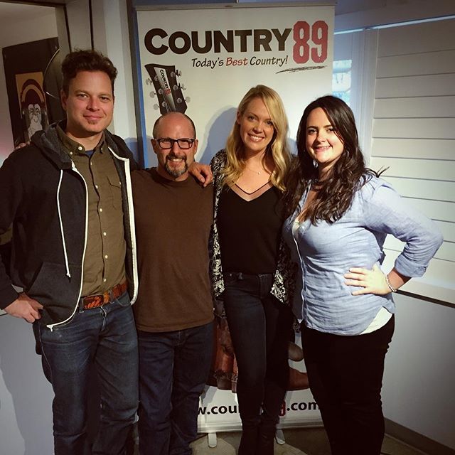 Thank you @country89_1 for having me in studio to sing for you today! So much fun meeting you too! #giveyouhell #sosmooth #radiotour