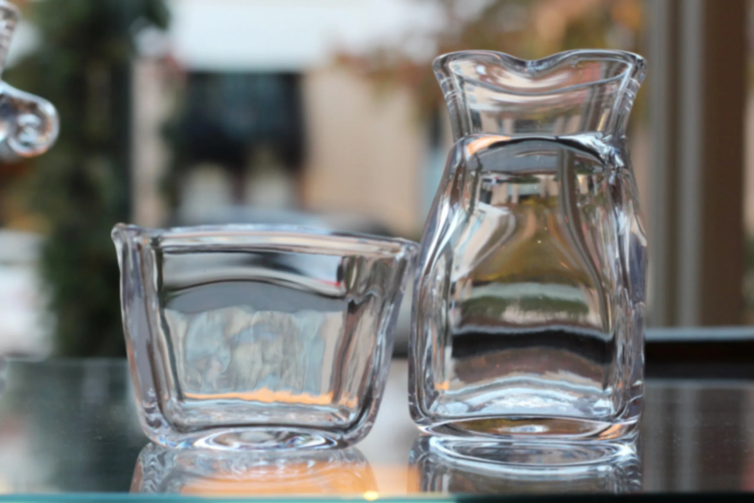Simon Pearce creamer & sugar bowl 135.00