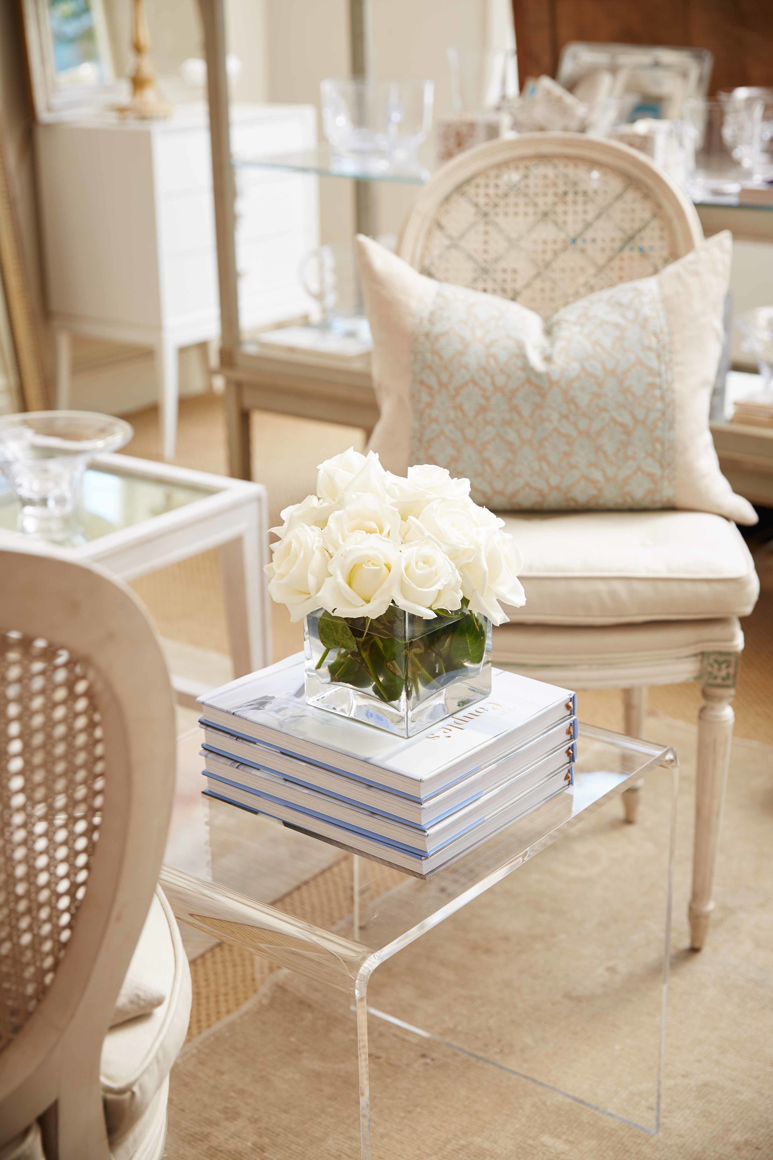 Pair of French Chairs with Linen Buttoned Seats 1,650.00