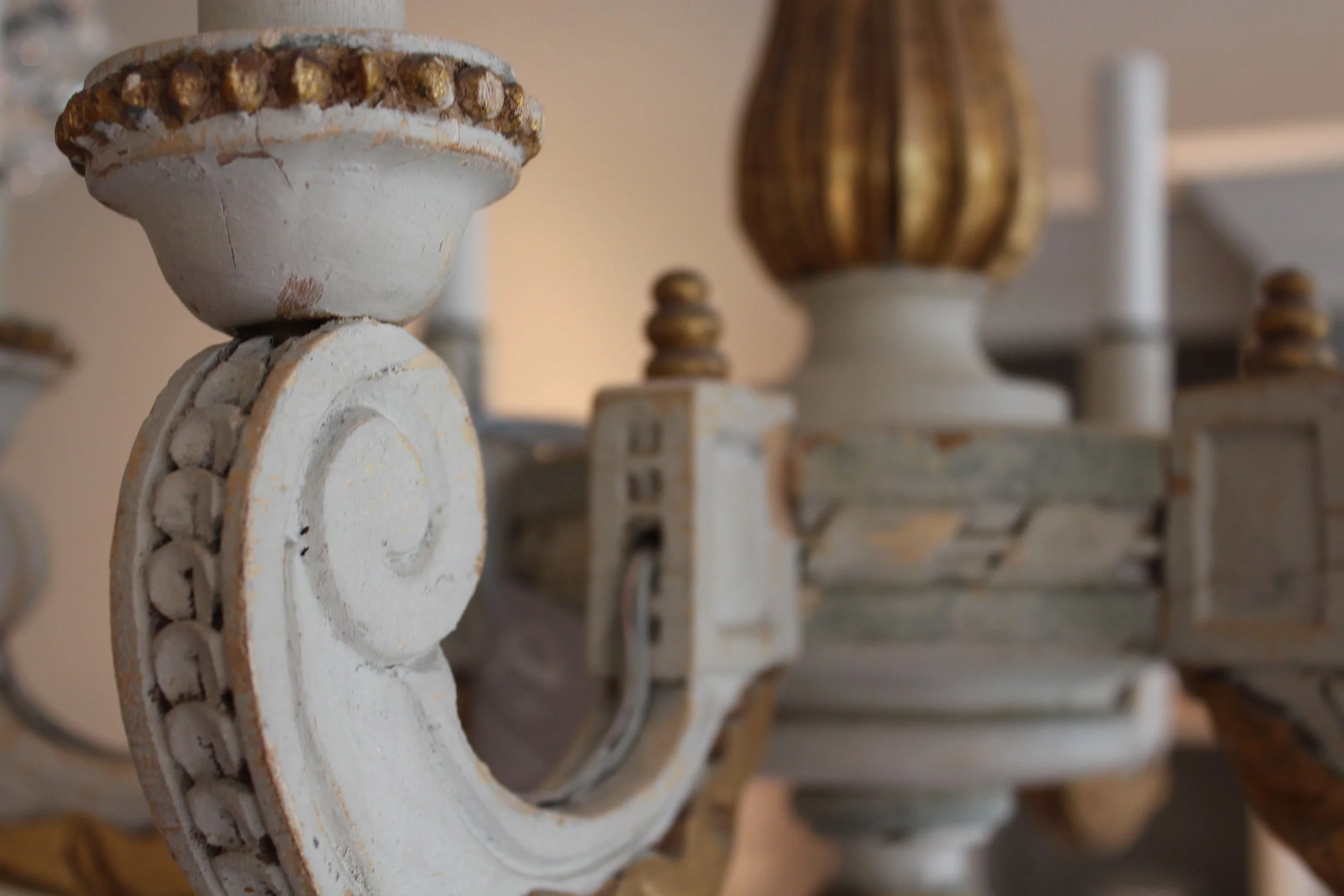 French chandelier with original paint c. 1880 2,850.00