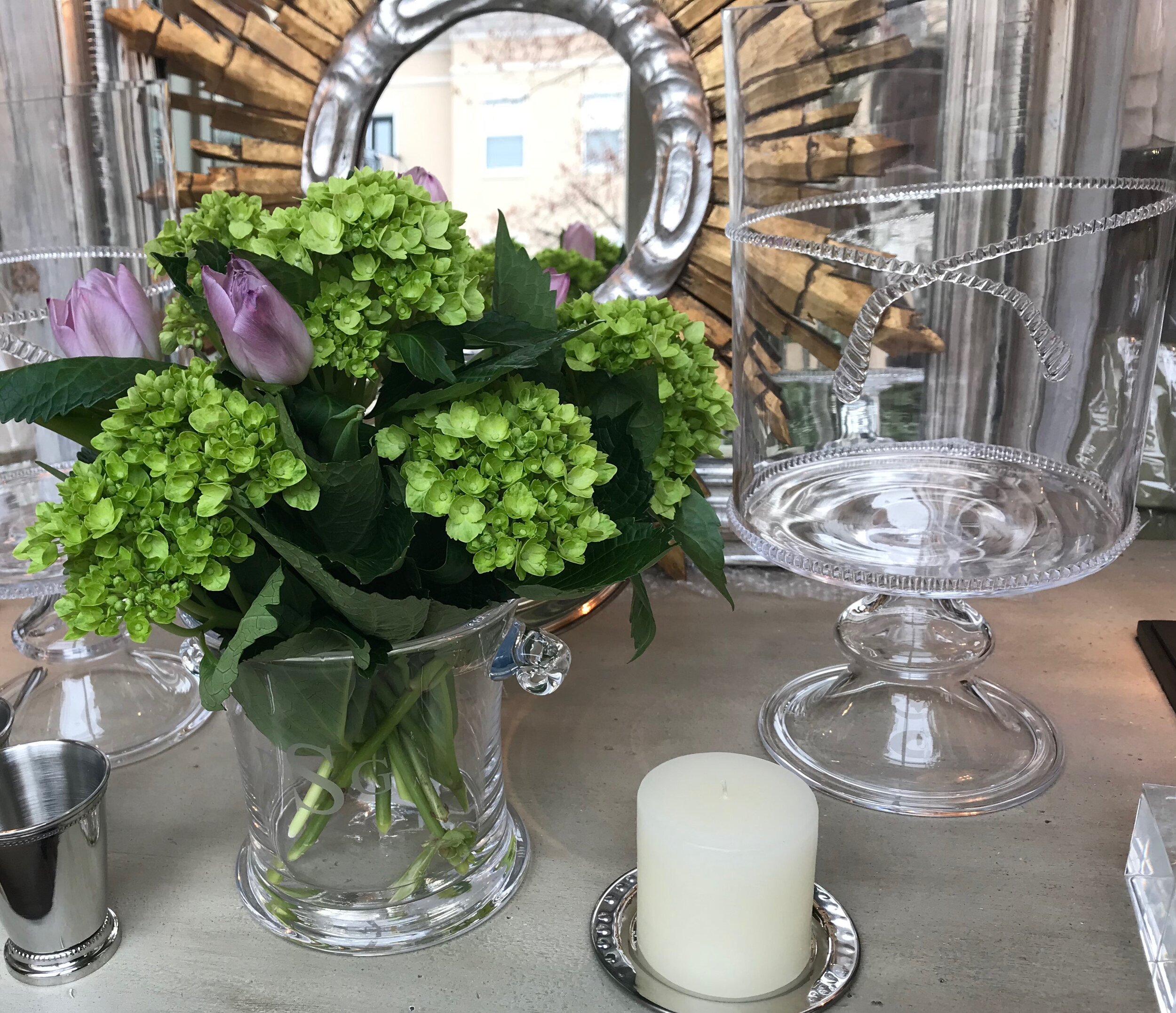 Juliska Hurricanes&nbsp;&nbsp;&nbsp; 285.00 each Sold as a Pair&nbsp;&nbsp;&nbsp;&nbsp;&nbsp;&nbsp;&nbsp;&nbsp; Simon Pearce Ice Bucket&nbsp;&nbsp;&nbsp; 150.00