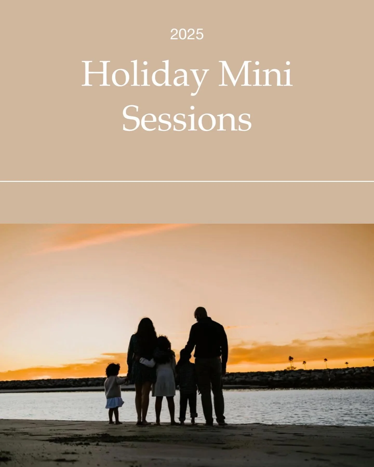 Mini sessions are up and filling! I have a few spots open this weekend if you wanted to get a jump on it!