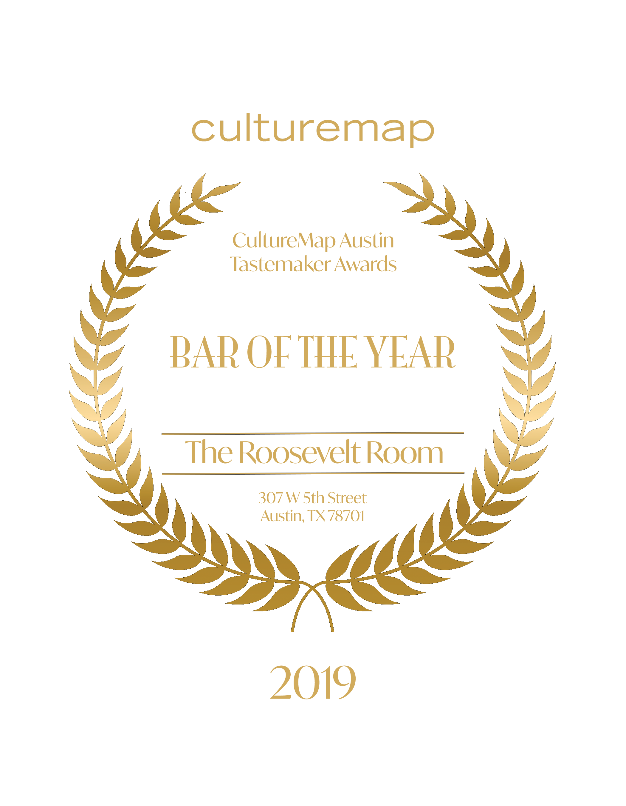 CultureMap Bar of the Year 2019 Plaque 7x9 (No Background).png