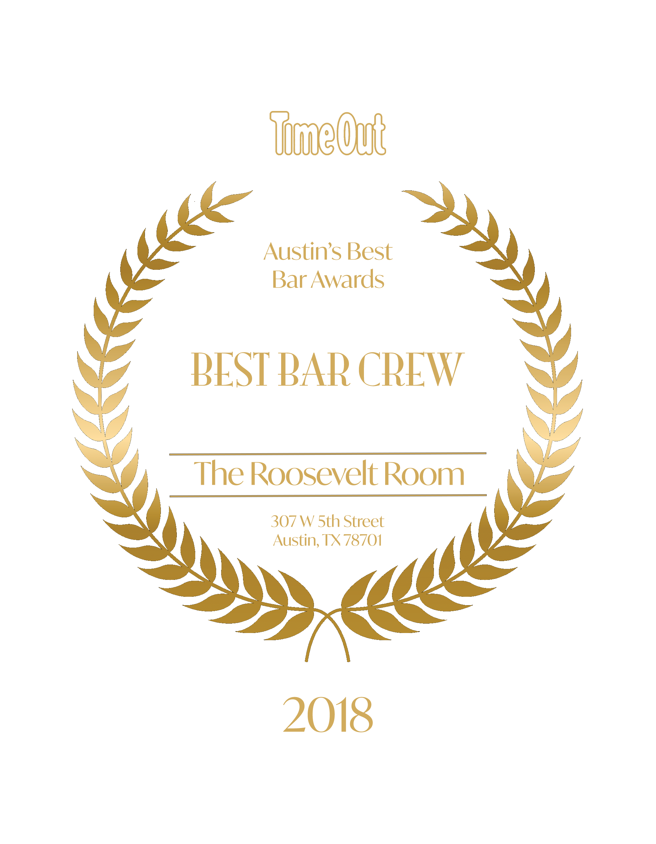 TimeOut Best Bar Crew Plaque 7x9 (No Background).png
