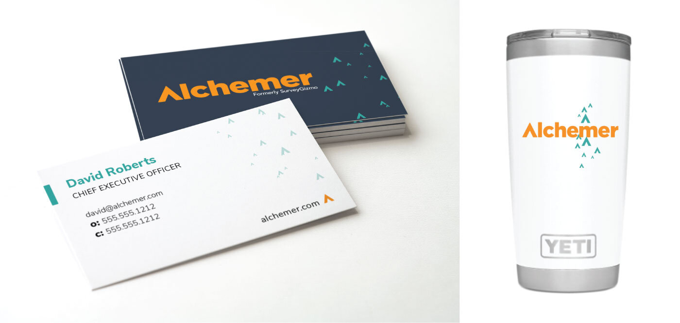  Working in collabration with @angrybovine we created ditigal and print collateral for the rebranding of Survey Gizmo to Alchemer.  