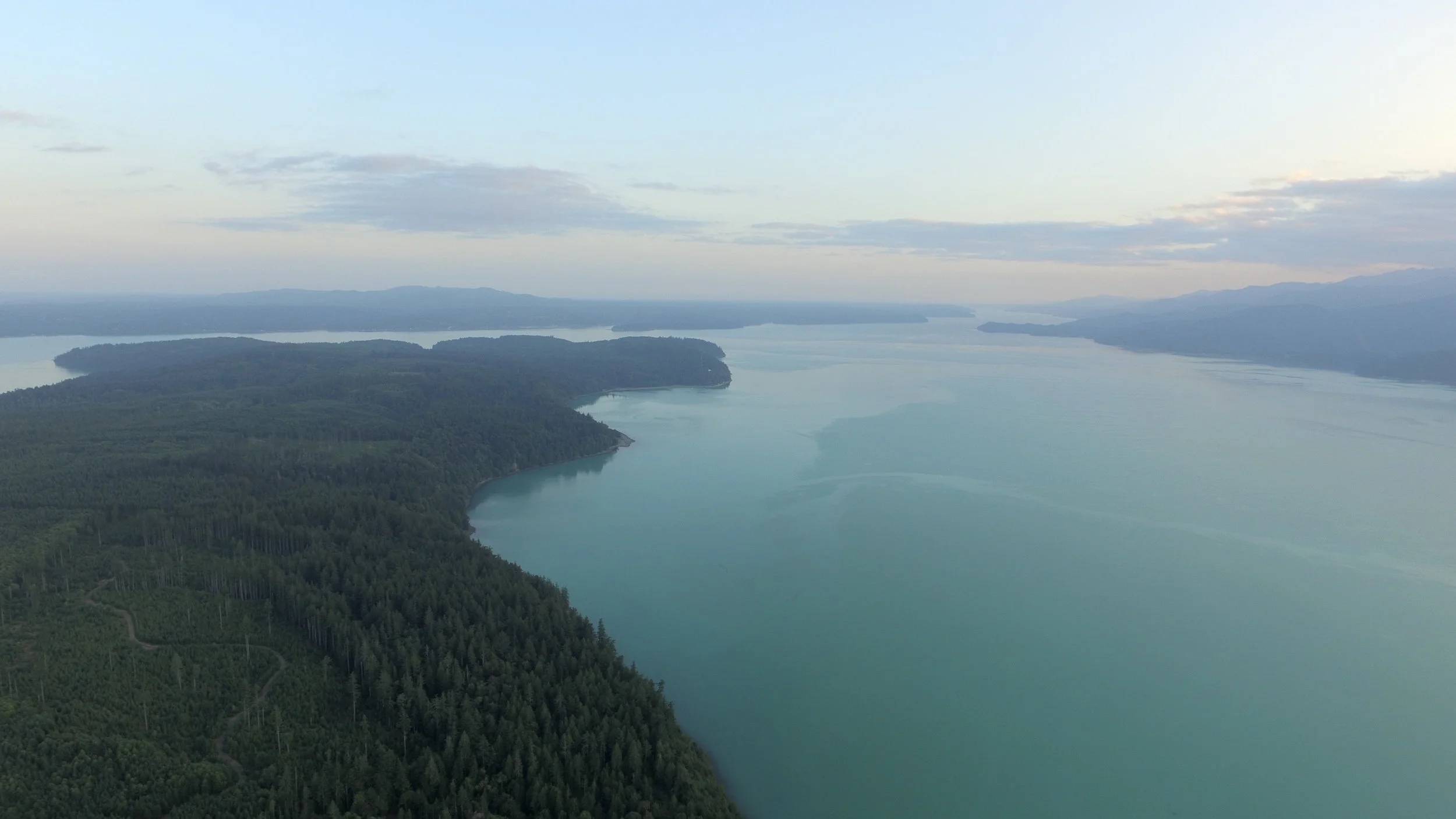 Looking south at Dabob Bay, Hood Canal, WA
