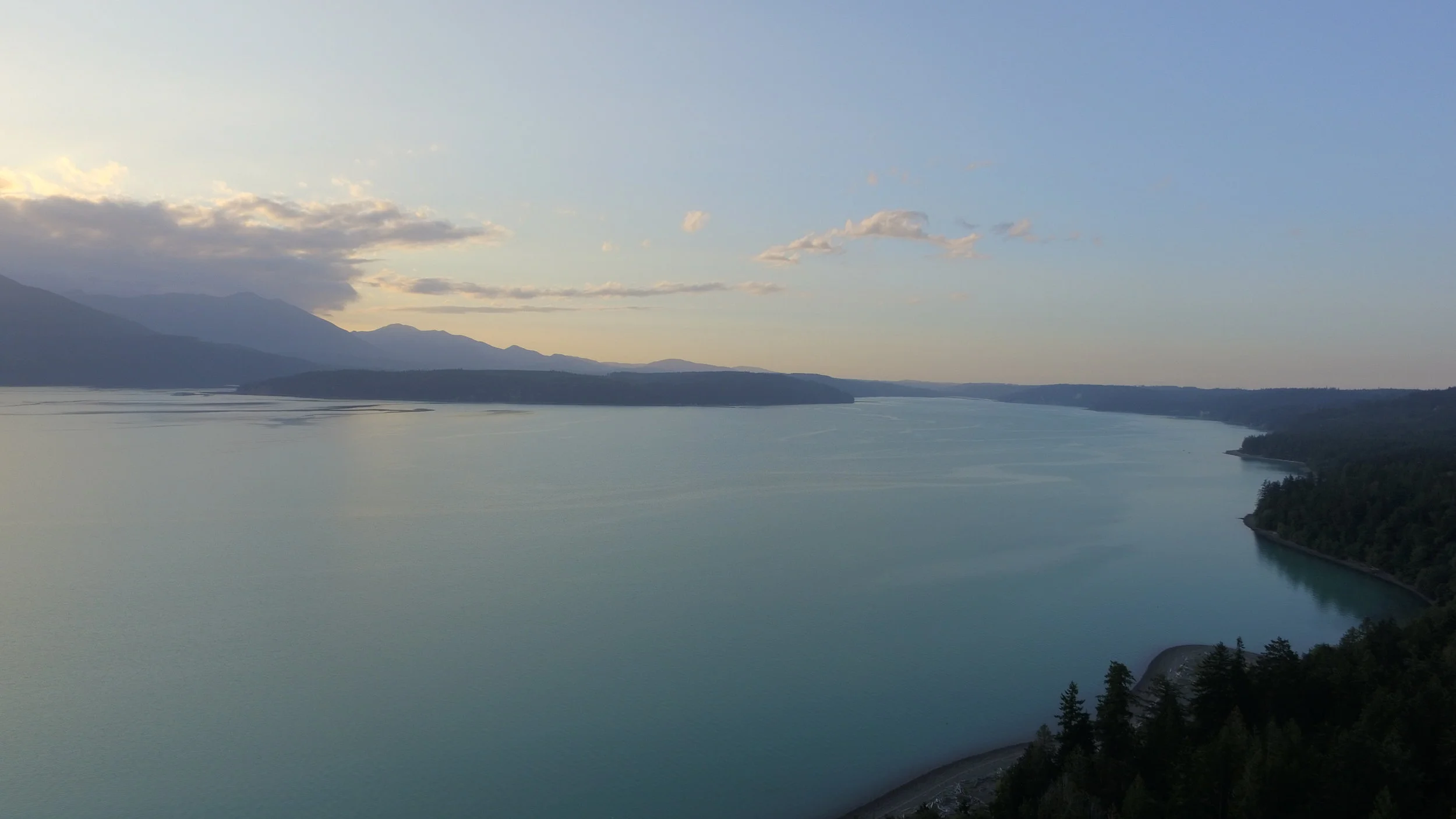 Looking north at Dabob Bay, Hood Canal, WA