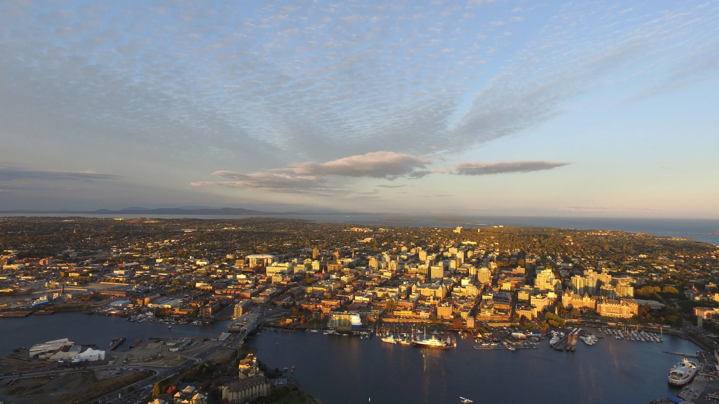 Eastward over Victoria, BC.