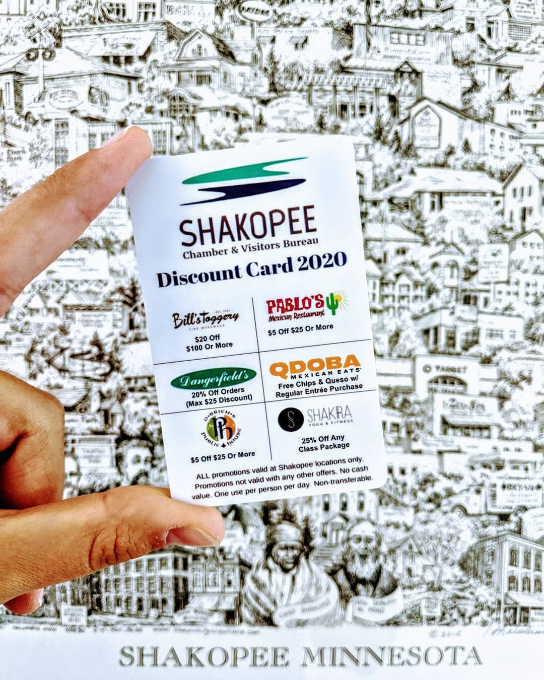 Shakopee Patronage Discount Cards are here!!🎇
As you all know, many of our businesses have suffered immensely during this pandemic. Please help us help them by purchasing a Shakopee Discount Card! ✨
Your favorite businesses are offering food🍕, beve