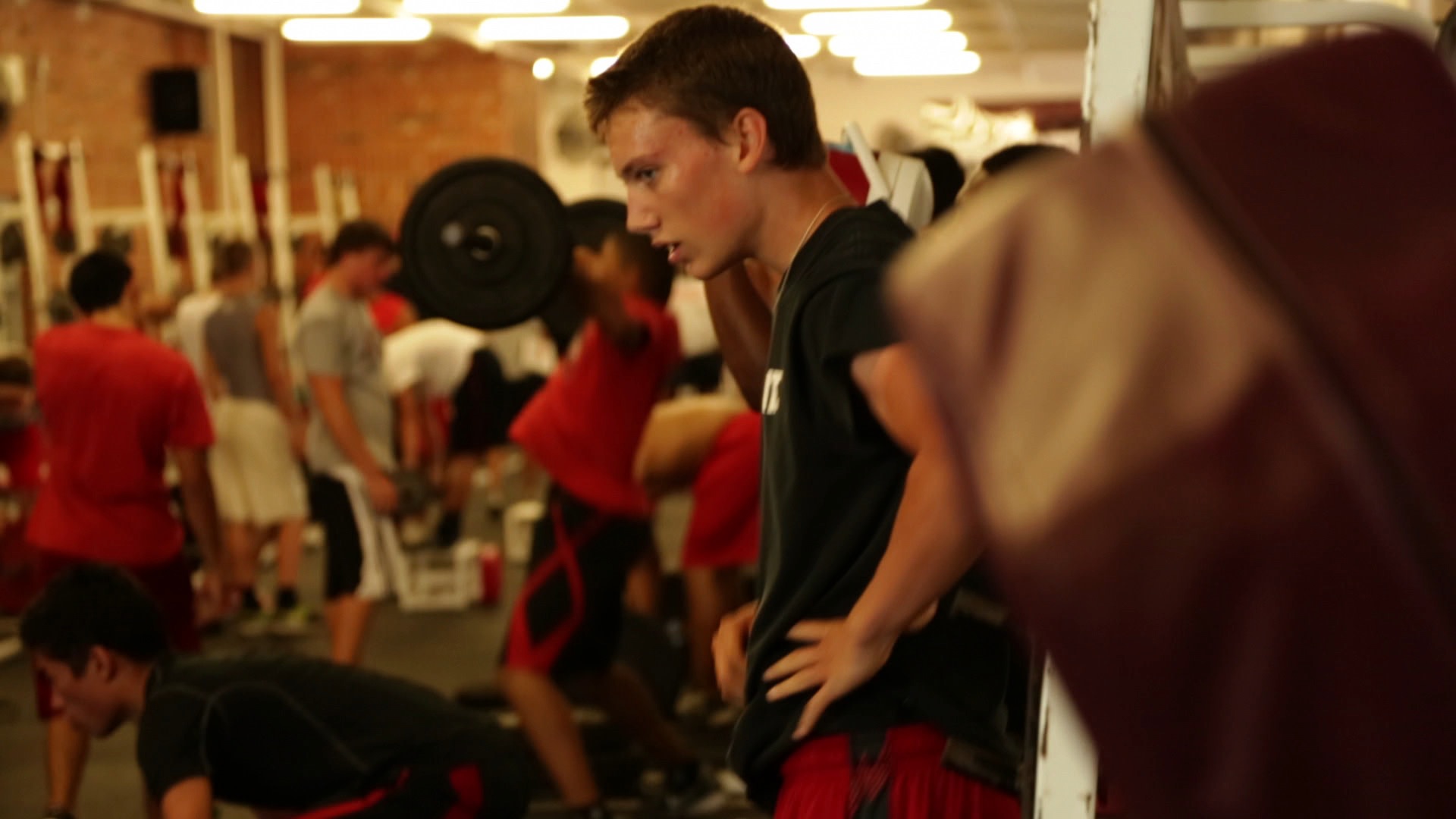  Rebecca's Nephew, Parker, during high school football practice (June 2012) 