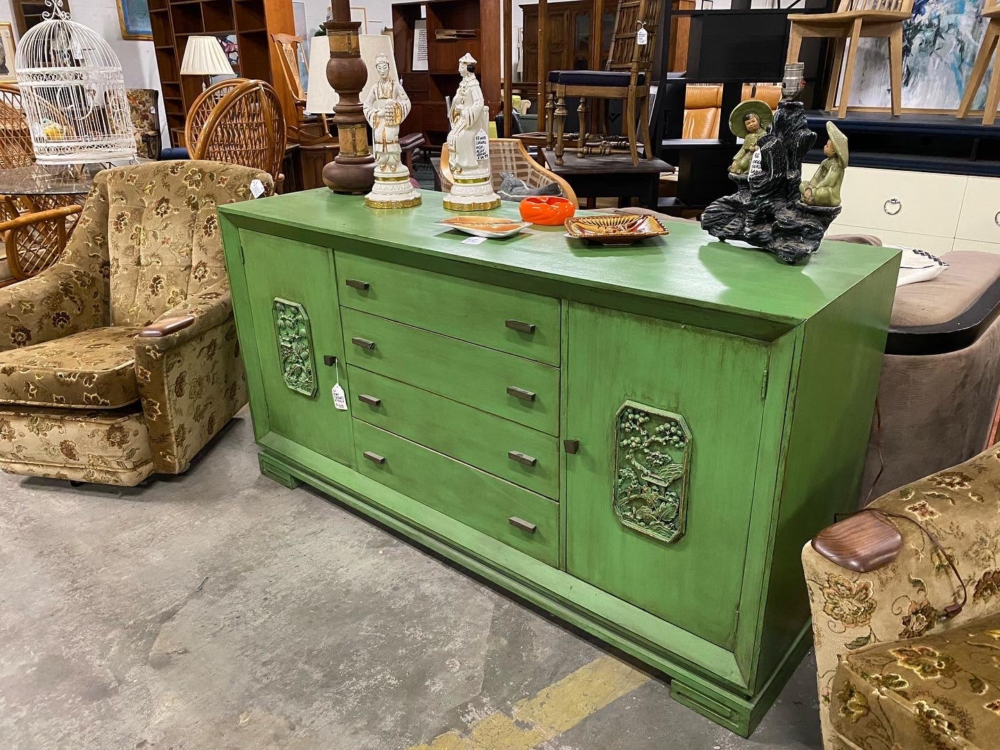 Green Asian Credenza Custom Painted.jpg