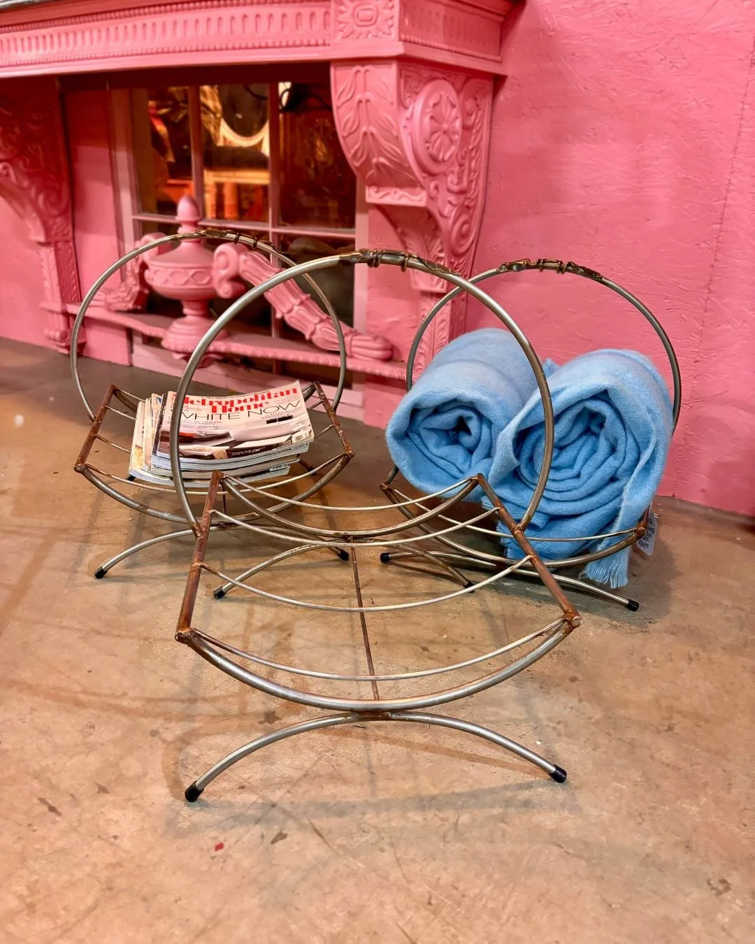 Floor 13_Furniture_New Orleans_Antique_Vintage_Mid Century Modern_Wire_Magazine_Pillow_Blanket_Rack_01.jpg