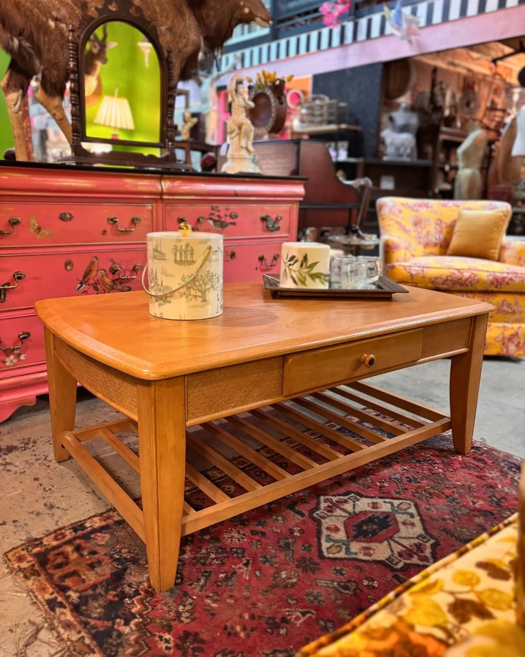 Floor 13_Furniture_New Orleans_Antique_Vintage_MId Century Modern_Light_Wood_Coffee_Table_Drawer_01.jpg