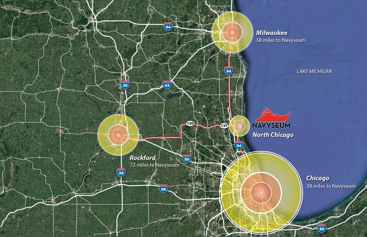 Port NAVYSEUM at Great Lakes Coordinates 42 ° 19'08.80" N 87 ° 50"37.81" W