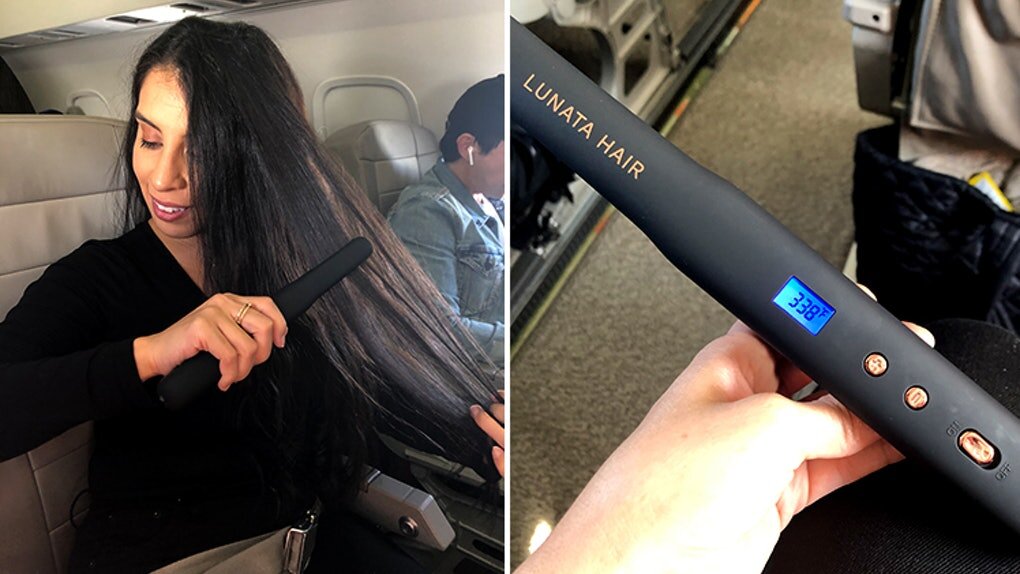 Elite Daily | This Lunata Wireless Rechargeable Touch-Up Iron Cordless Straightener Review Will Change Your In-Flight Beauty Routine