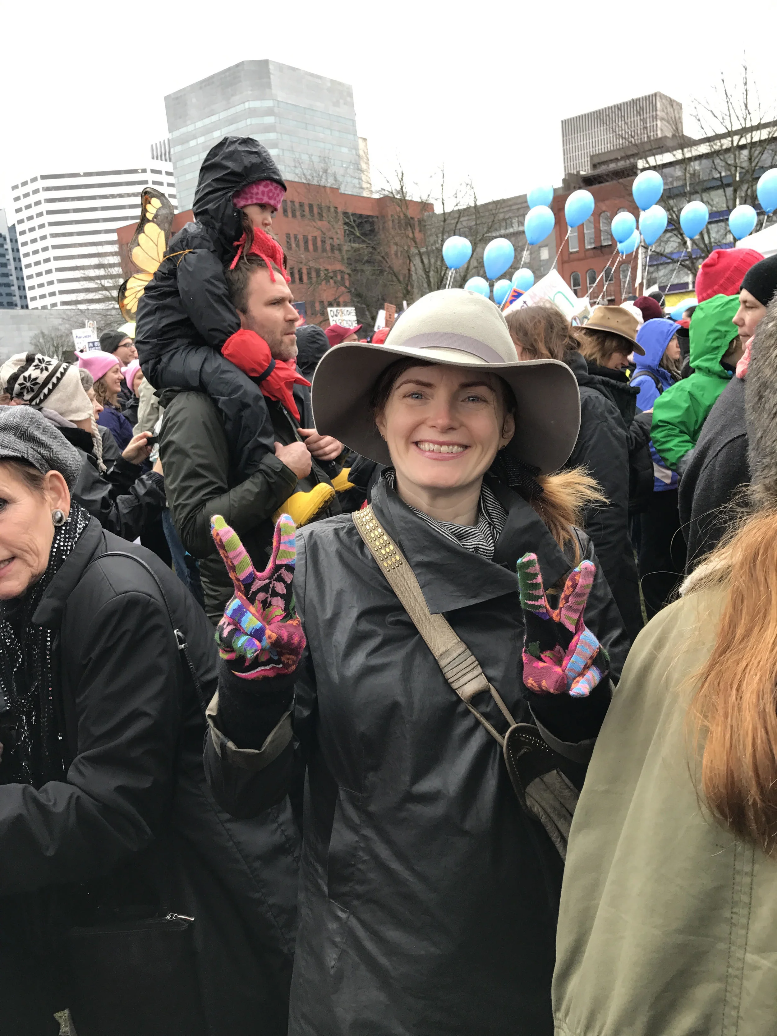 Jenelle at the Women's March on D.C. in Portland - photo shot by a friend