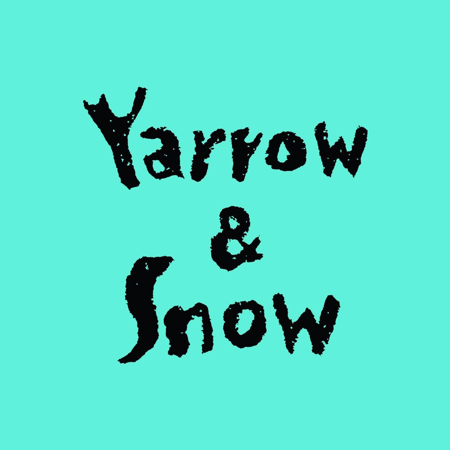 This is my newborn project: @yarrowandsnow Yarrow has been my favourite medicinal herb for years. I love crushing its little hard flowers and smelling summer on my hands. Snow is magic, stillness, erasing of the known. Together they feel like a compl