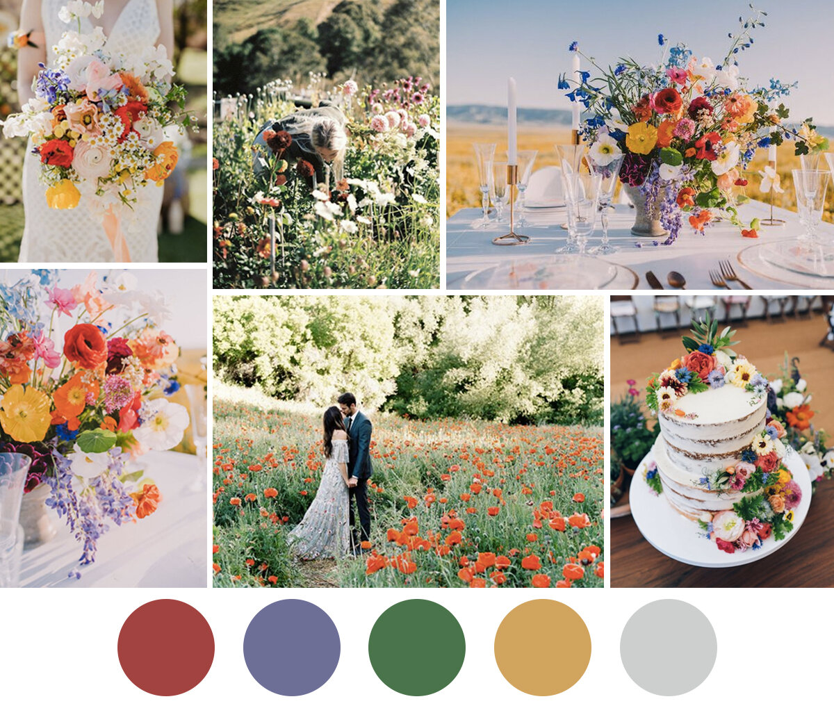 Wildflower Wedding Flower Moodboard