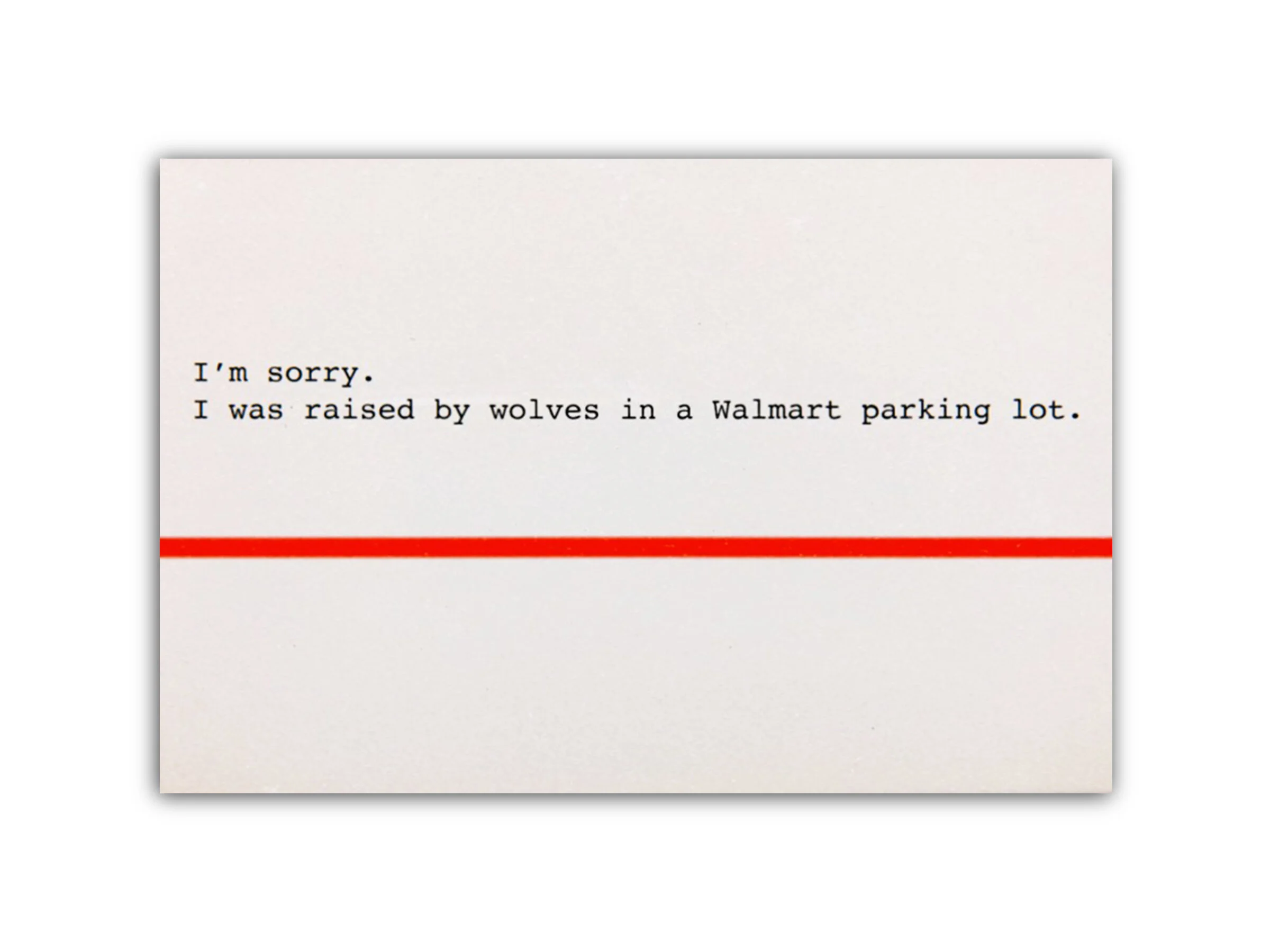 Apologies