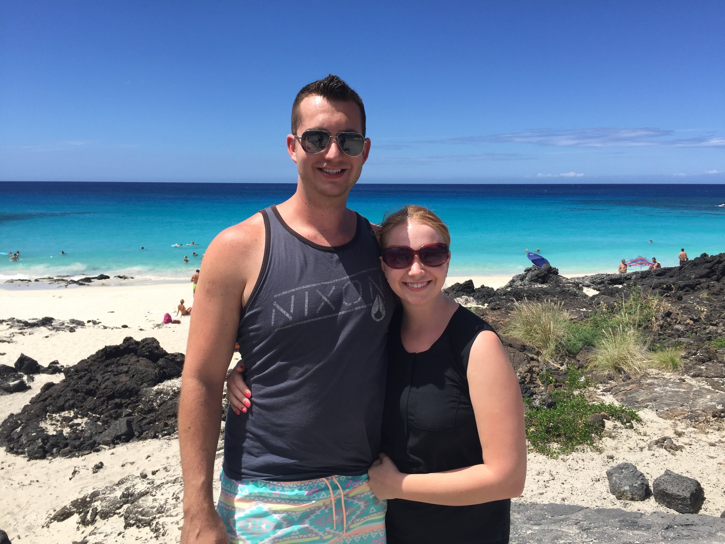 Kua Bay. I love how you can see the different colors of the water!