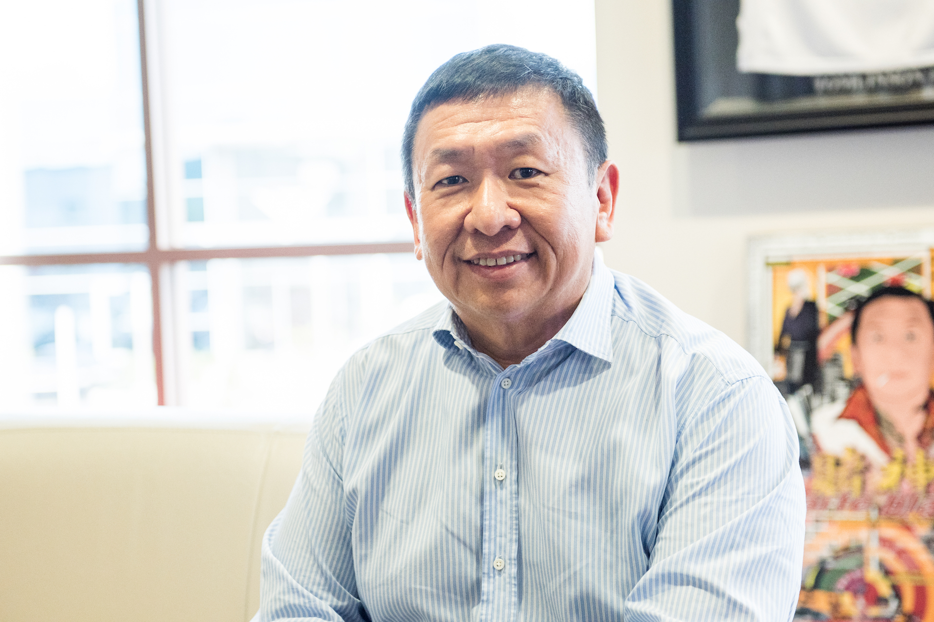 William Wang at his office at Vizio.