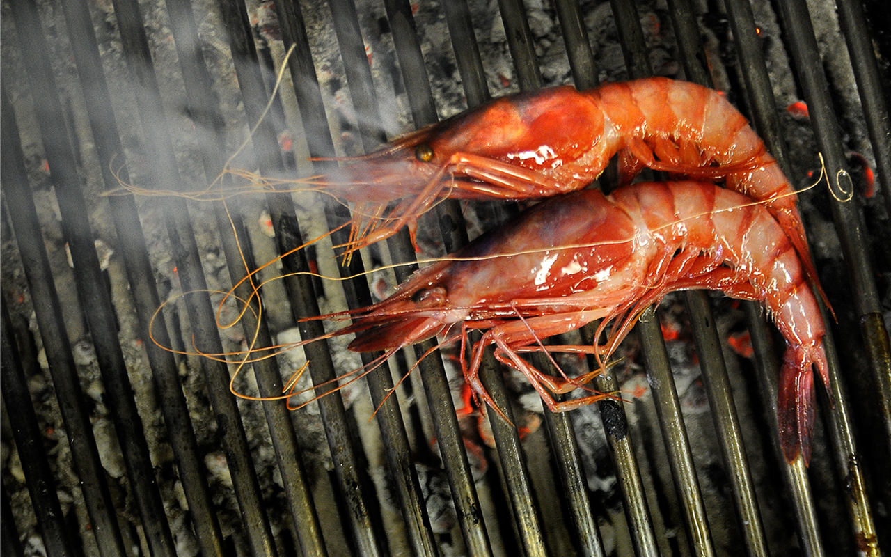 The prawns at Extebarri. Source: Extebarri