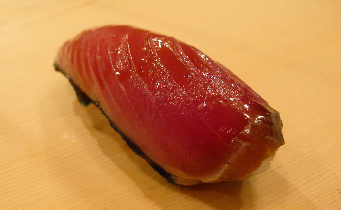 Toro (tuna) nigiri. Source: Cathy Ho