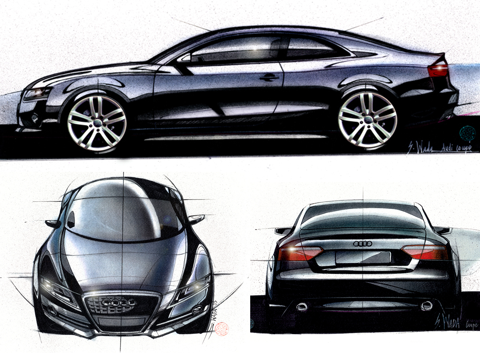 Satoshi Wada's Audi A6 rendering. Source: Car Design News.