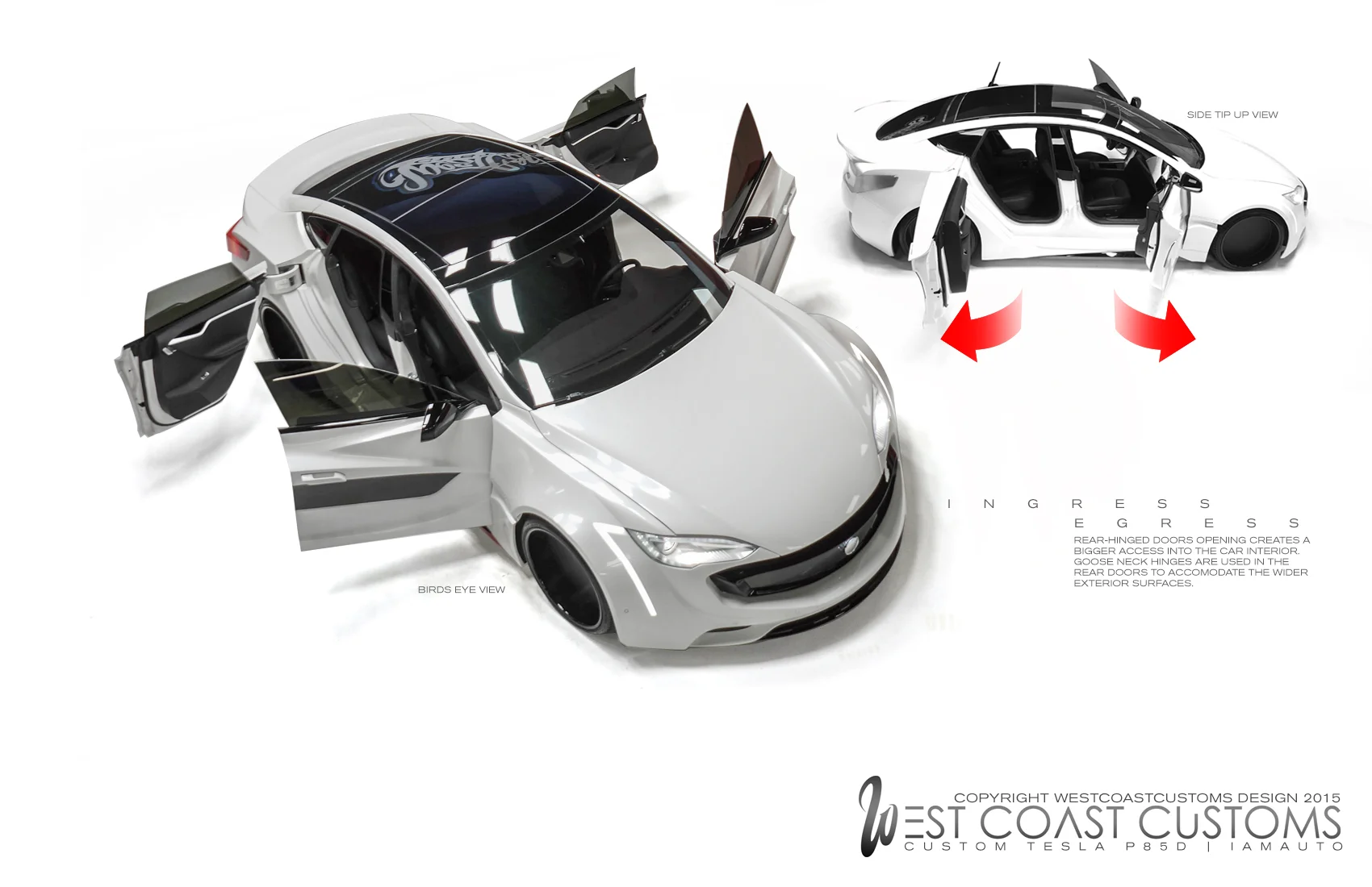 Rendering of a custom Tesla P85D.