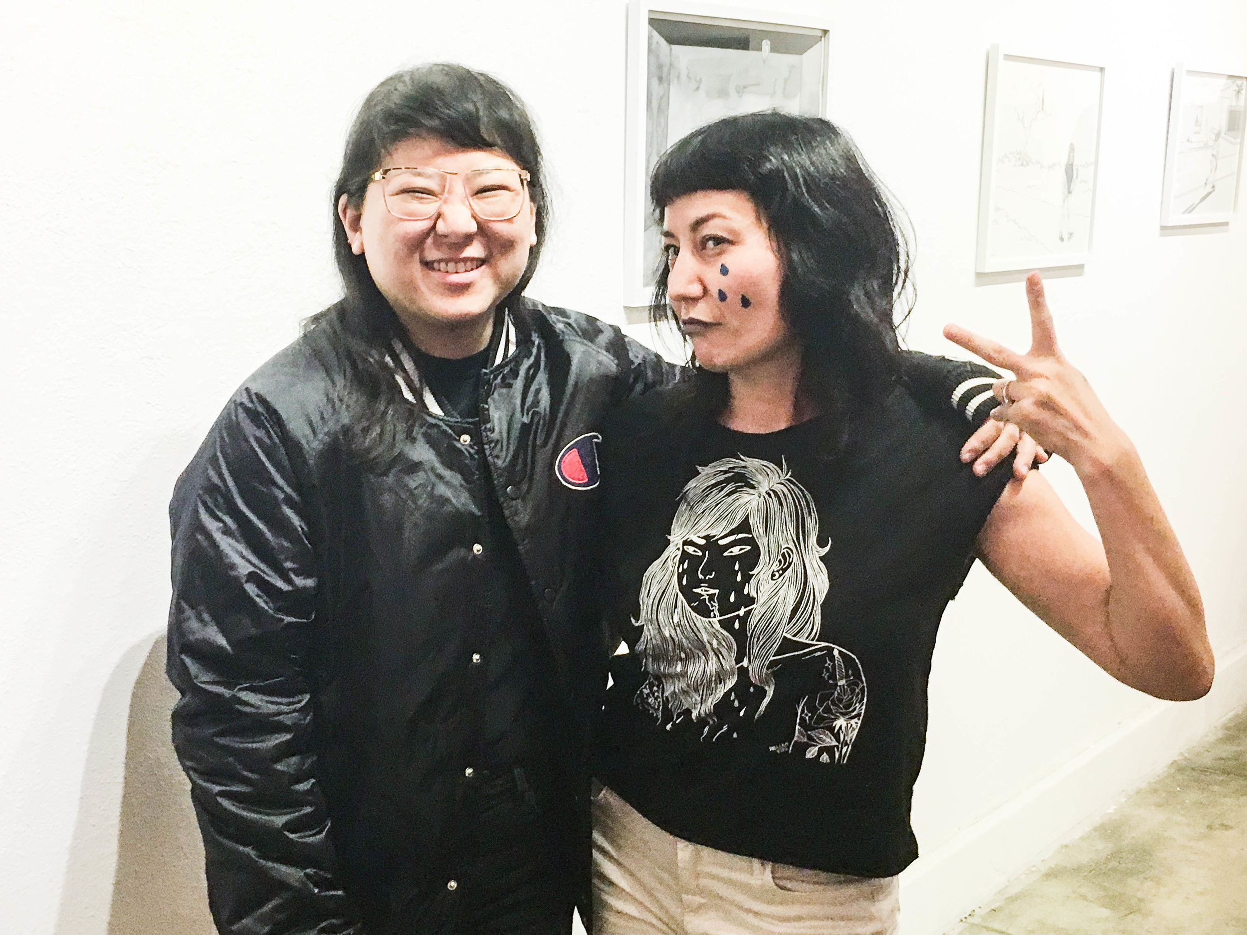Hellen Jo (left) and Mari Naomi who's dressed as one of her characters.