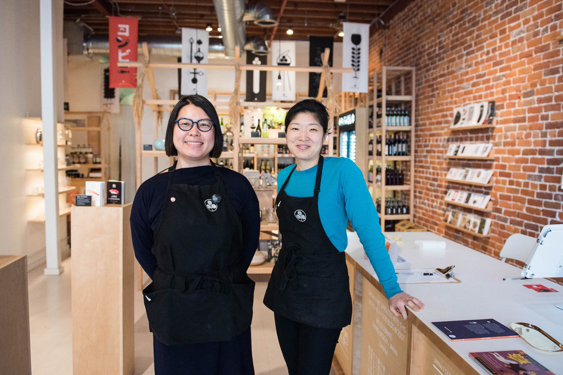 Kayoko Akabori (left) and Yoko Kumano (right), co-founders of Umami Mart