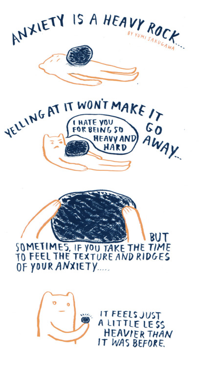 An illustrated meditation guide. Source: Yumi Sakugawa.