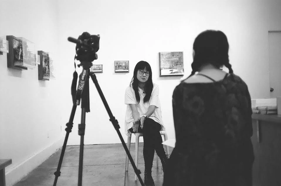 Giant Robot filming Yumi's interview.