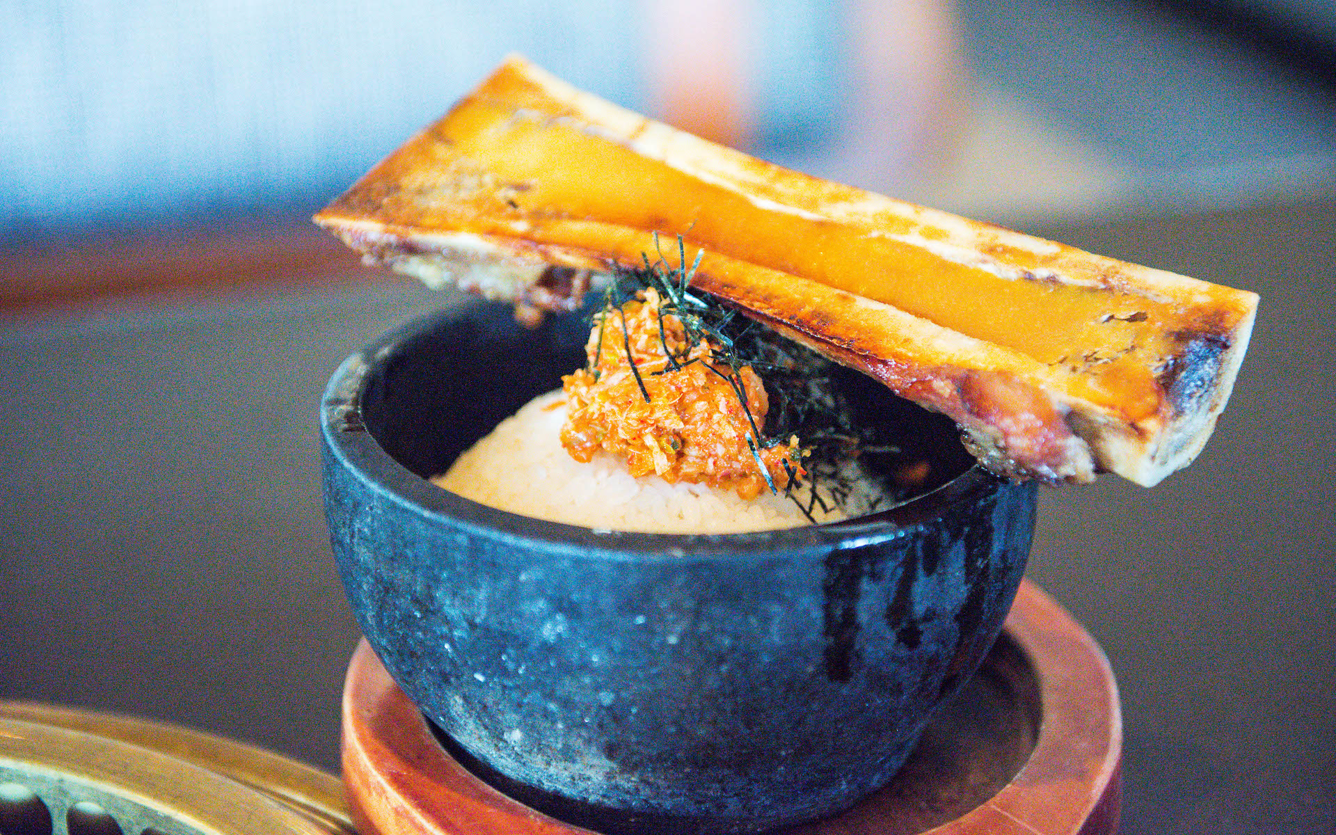 Bone marrow fried rice.