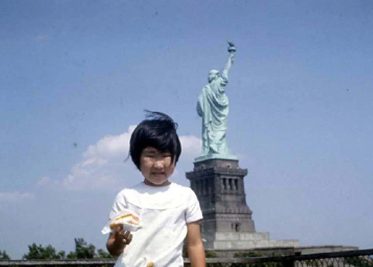 Baby photo of Renee Tajima-Peña on road-trip. Courtesy of Renee Tajima-Peña.&nbsp;