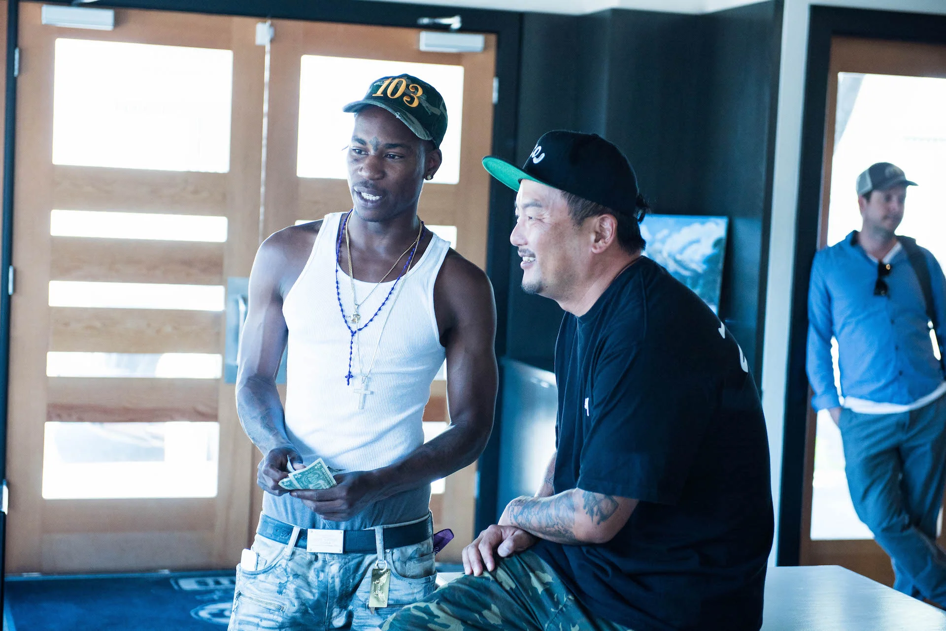 Roy hanging with the locals of Locol.