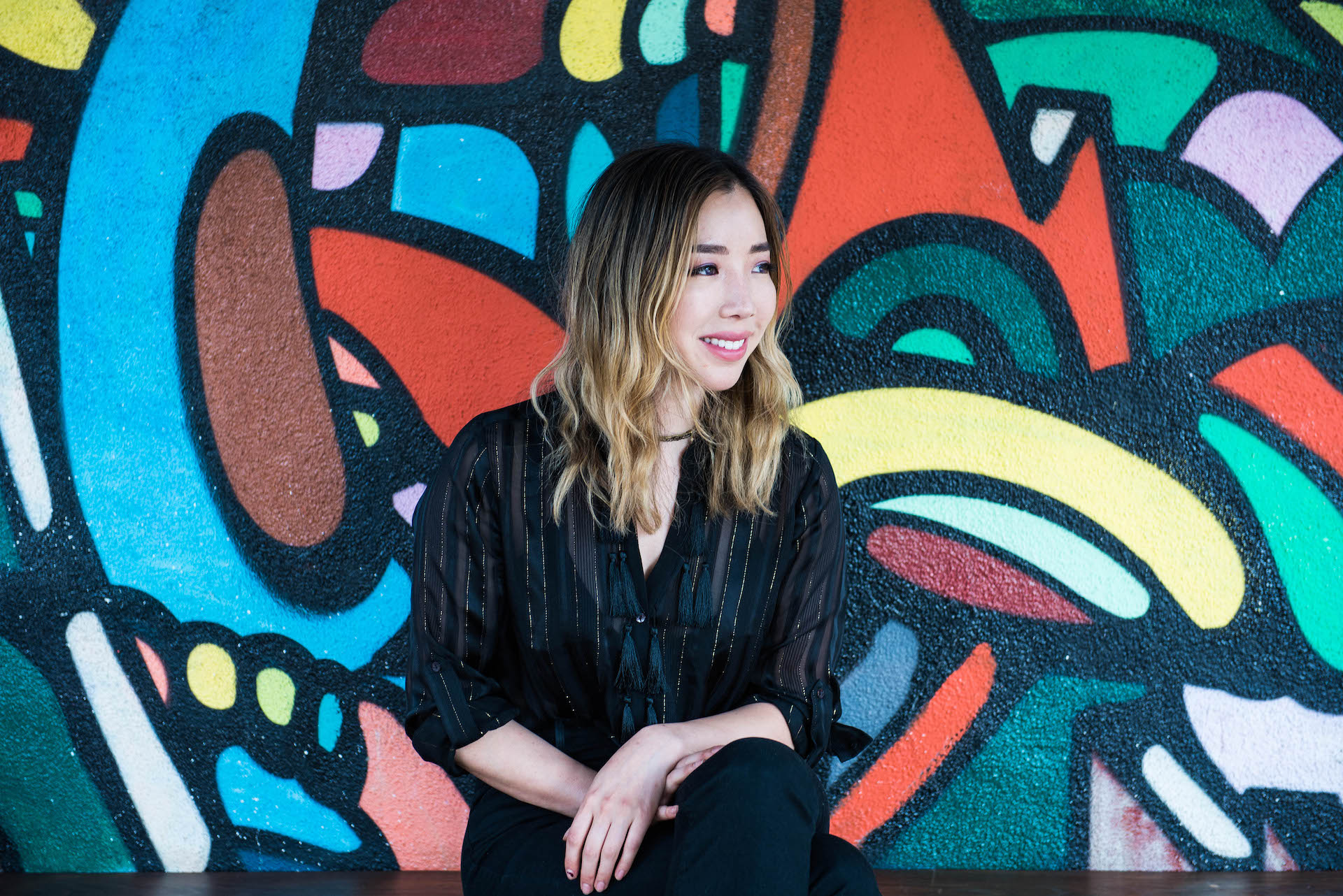 TOKiMONSTA o utside of Beer Belly in her hood, K-town. Photography by George Ko.