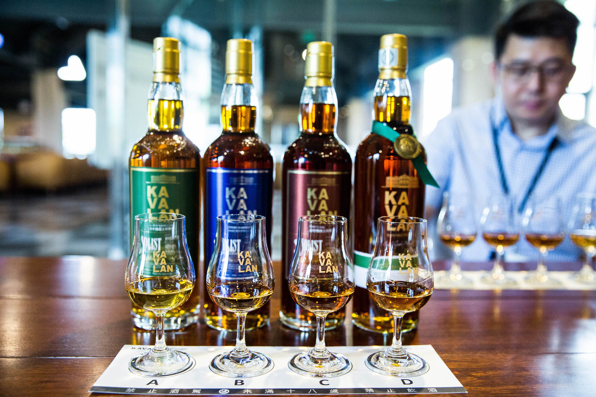 The four most famous flavors of Kavalan, including their Gold Prize Winner: The Amontillado.