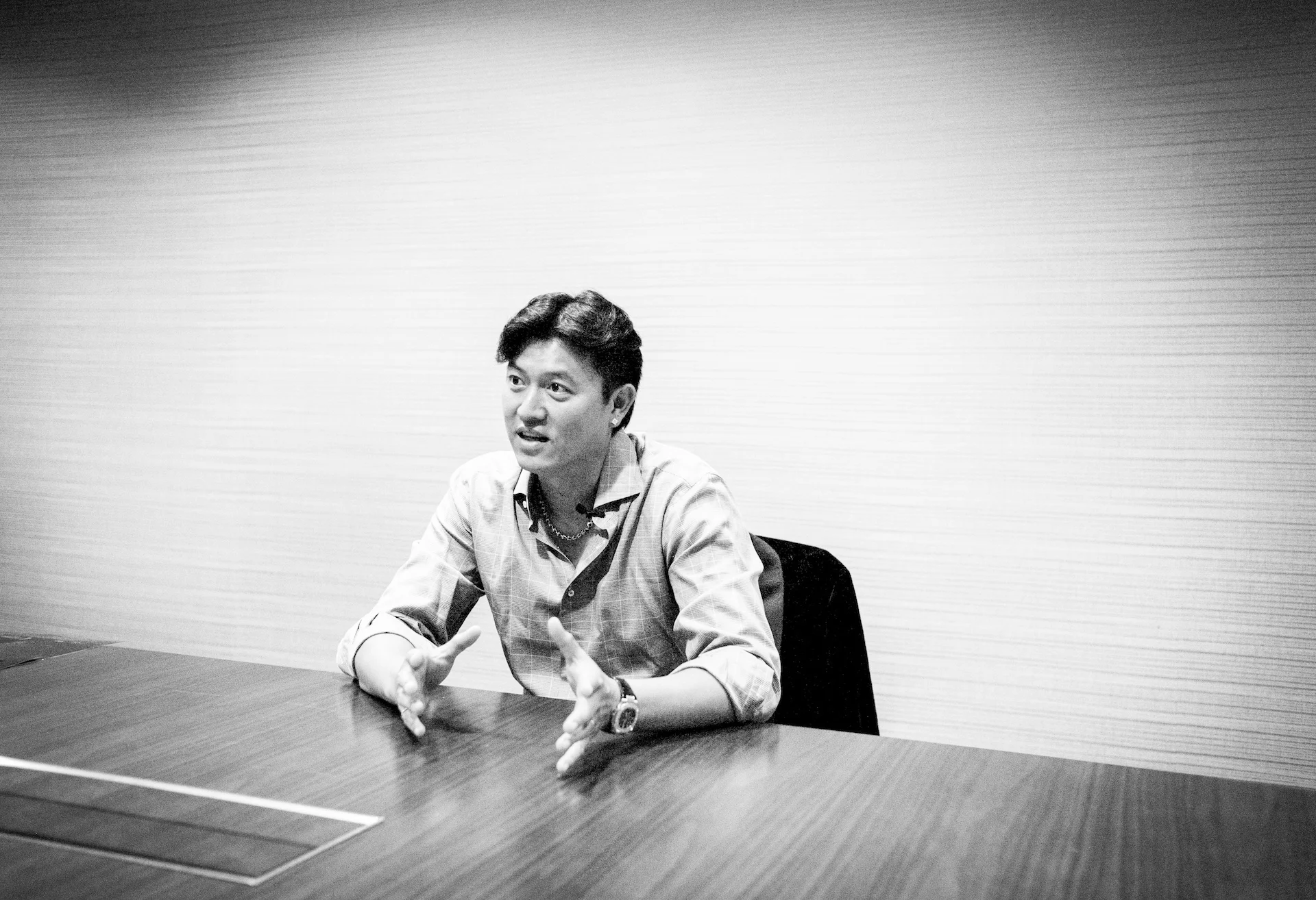 Chien-Ming Wang during the interview with Giant Robot Media.