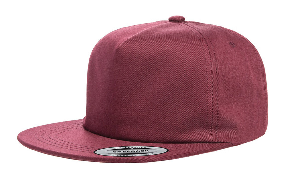 1 5-Panel — MINIMUM EACH, KBM Yupoong Embroidery Unstructured ($4.50 Snapback 6502 DOZEN)