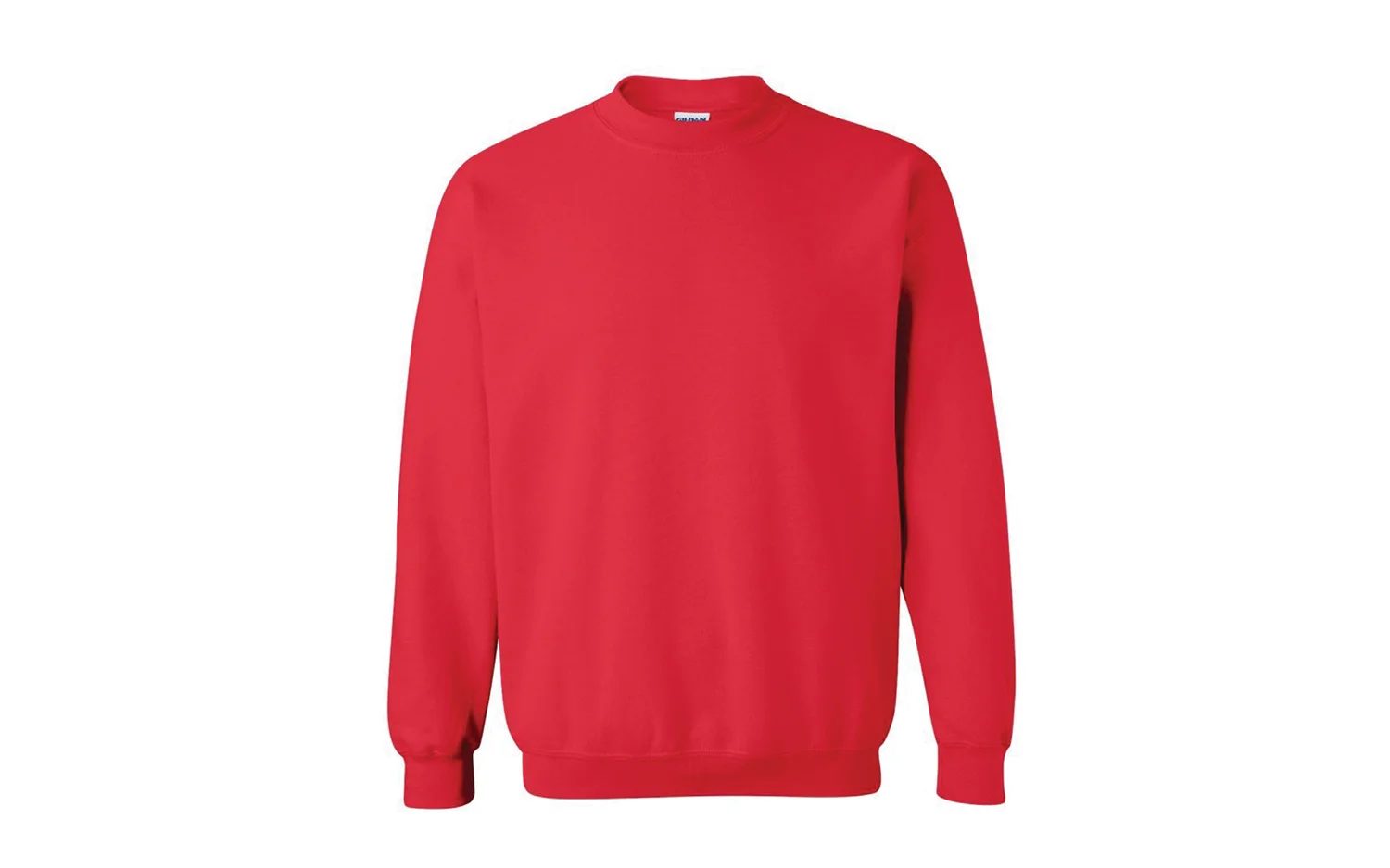 red gildan sweatshirt